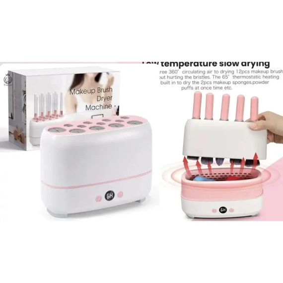 Електрична сушарка для кистей для макіяжу акумуляторна з термоконтролем та 12 отворами | Зображення 4