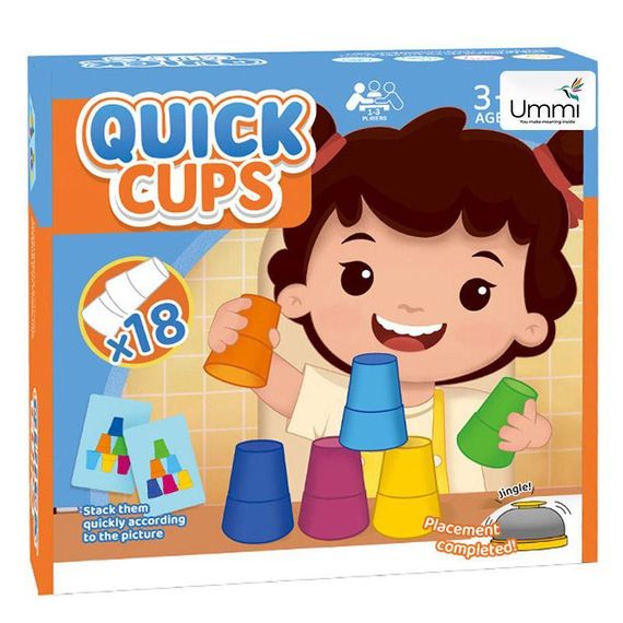 Настольная интерактивная игра Ummi 22051 Quick Cups Blue / Orange | Зображення 4
