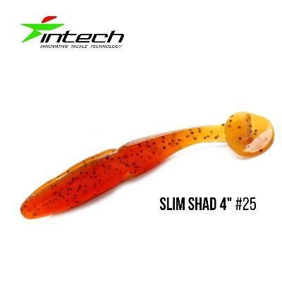 Силиконовая приманка, Съедобный силикон Intech Интеч Slim Shad 4 "5 шт #25