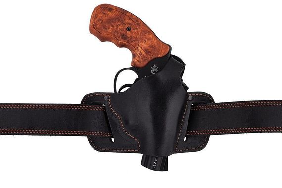 Кобура Револьвера 25 поясна не формована "метелик" шкіра чорна | Зображення 1