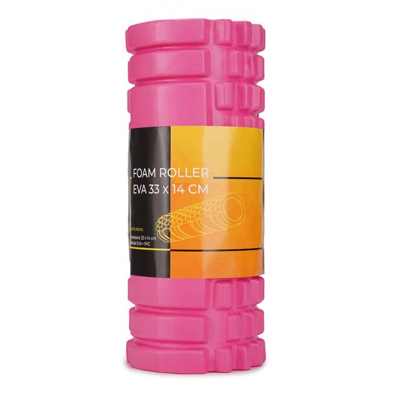 Масажний ролик Cornix EVA 33 x 14 см (валик, ролер) XR-0031 Pink | Зображення 1