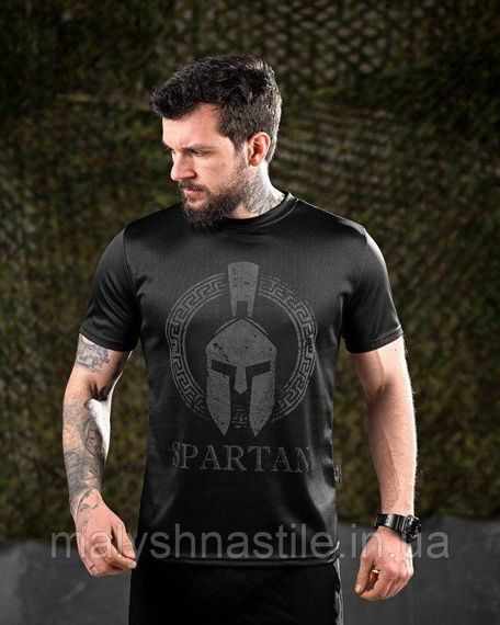 Тактична потоотвідна футболка OBLIVION Spartan black ДЛ6525