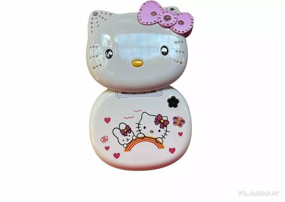 Детский Мини Мобильный Телефон Hello Kitty (Белый) | Зображення 3