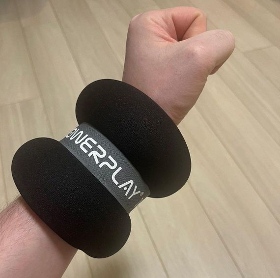 Обважнювачі-манжети для ніг та рук Паверплей PP-4349 Ankle/Wrist Weights (2шт.*2 kg) (пара) Чорні | Зображення 6