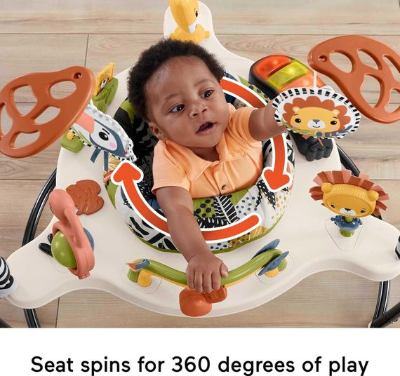 Ігровий центр, що розвиває, дитячий джемпер Fisher-Price Jumperoo Baby Activity Center Бежевий | Зображення 5
