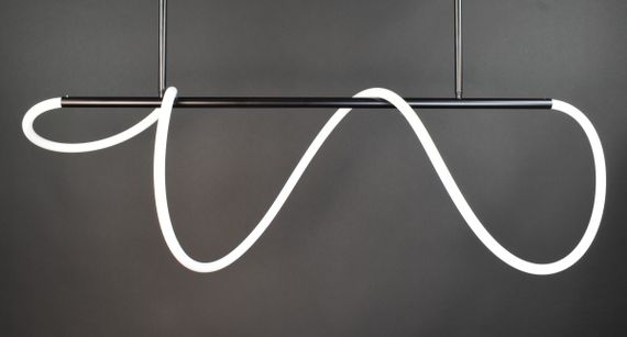 Люстра світлодіодна стельова LED світильник для квартири на стелю лед 27738 Чорний 54-84х35х150 см. | Зображення 4