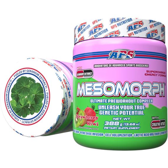 Предтренировочный комплекс Aps Mesomorph 388g ver4 (Geranium Extract) (Strawberry Kiwi)