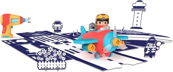 Розвиваючий STEM набір Закручуй і вчись Літак з болтиками та шуруповертом від Educational Insights | Зображення 3