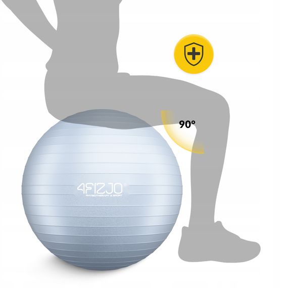 М'яч для фітнесу (фітбол) 4FIZJO 55 см Anti-Burst Grey (P-5905973404747) | Зображення 8