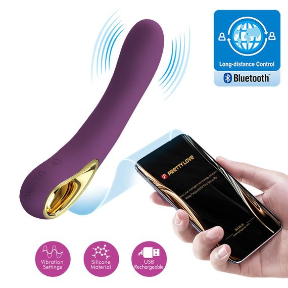 Смарт вібратор Pretty Love — Ethan Purple Mobile APP Control, BI-014412HP Sex Aura | Зображення 1