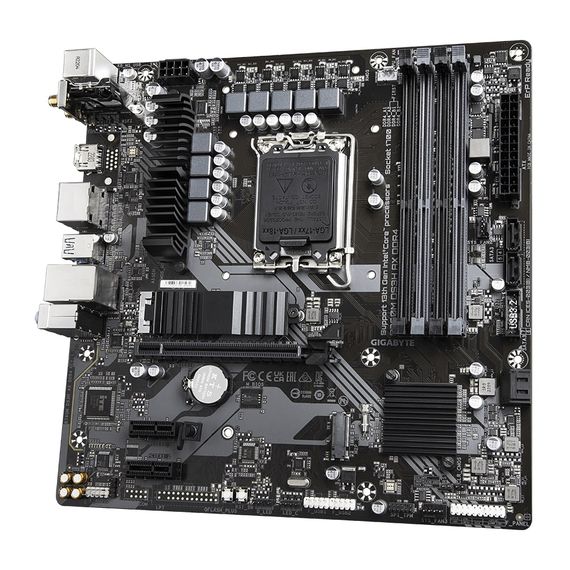 Материнська плата Gigabyte  B760M DS3H AX DDR4 s1700 B760 4xDDR4 M.2 HDMI DP mATX (B760M_DS3H_AX_DDR4) | Зображення 3