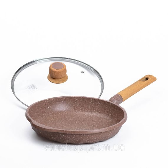 Алюминиевая сковорода 2,8 л с мраморным антипригарным покрытием Ø 28 см кофейная MGC HP-4-425CO | Зображення 3