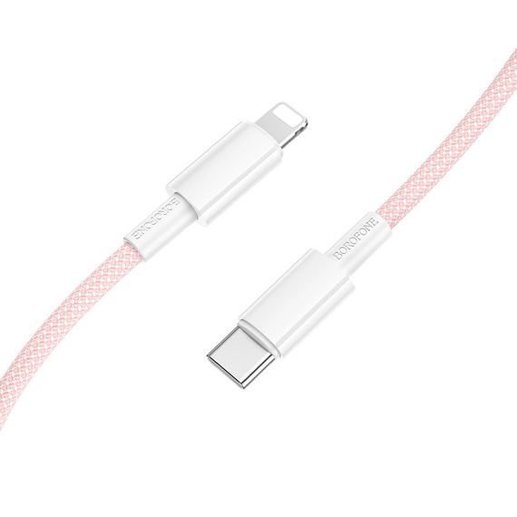 Дата кабель Borofone BX117 Source Type-C to Lightning 27W (1m) Pink | Зображення 2