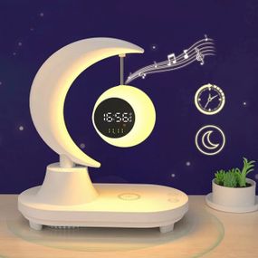 Бездротова зарядка з нічником, лампою та Bluetooth-колонкою XPRO Luna TB-35SLIWBT (43820-_1381)