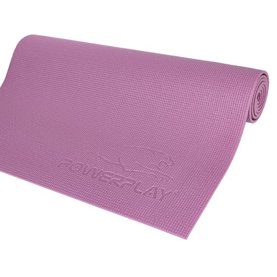 Килимок для йоги та фітнесу PowerPlay 4010 PVC Yoga Mat Рожевий (173x61x0.6) | Зображення 4