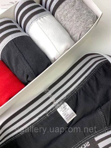 Чорні труси Адідас - 4 шт в коробці, чорні чоловічі труси Adidas, набор чорних трусов 4 шт в коробці | Зображення 4