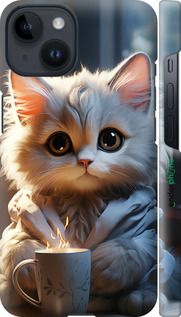 Чохол на iPhone 14 Білий кіт "5646m-2648-2448"