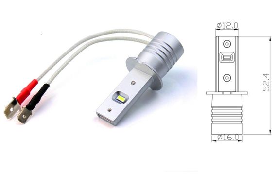 Комплект світлодіодних ламп BAXSTER SE Plus H3 Pk22s 9-32V 6000K 4000lm | Зображення 1