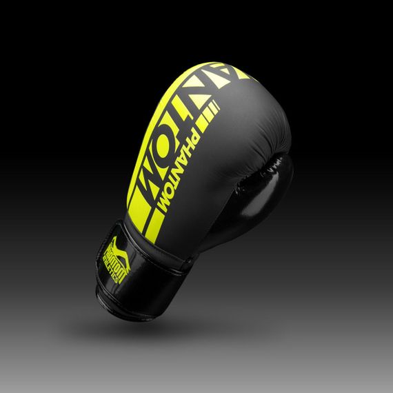 Боксерські рукавиці Phantom APEX Elastic Neon Black/Yellow 14 унцій | Зображення 1