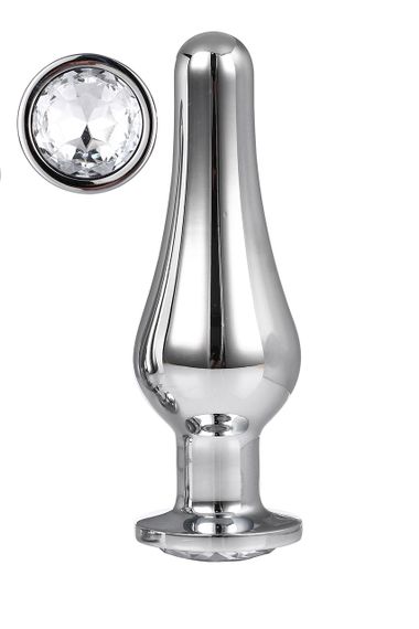DT21825 анальна пробка конічної форми Dream Toys GLEAMING LOVE SILVER PLEASURE PLUG L