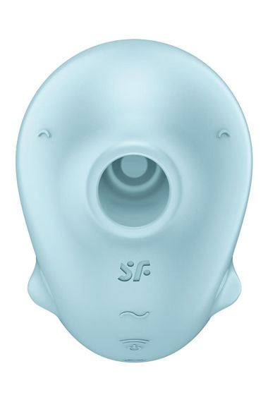 Вакуумний стимулятор Satisfyer Sassy Seal з вібрацією, блакитний, 9,5 см Sex Aura | Зображення 1