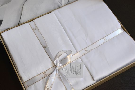 Постільна білизна First Choice Jacquard Satin 200 х 220 см Regina White | Зображення 1