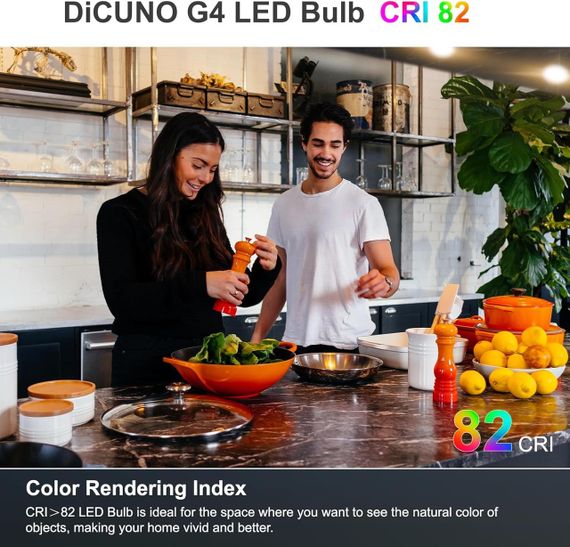 Світлодіодні лампочки DiCUNO G4, 2 Вт (еквівалент галогенної лампи 20 Вт), 260 лм, холодне біле світло 6000 К, | Зображення 6