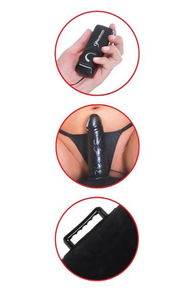 Секс-машина Inflatable Luv с реалистичным вибратором надувная, черная sexstyle | Зображення 6