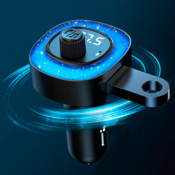 Автомобильный FM ФМ модулятор Terra С41, Bluetooth 5.0, трансмиттер, USB 3.1А, Type C | Зображення 5