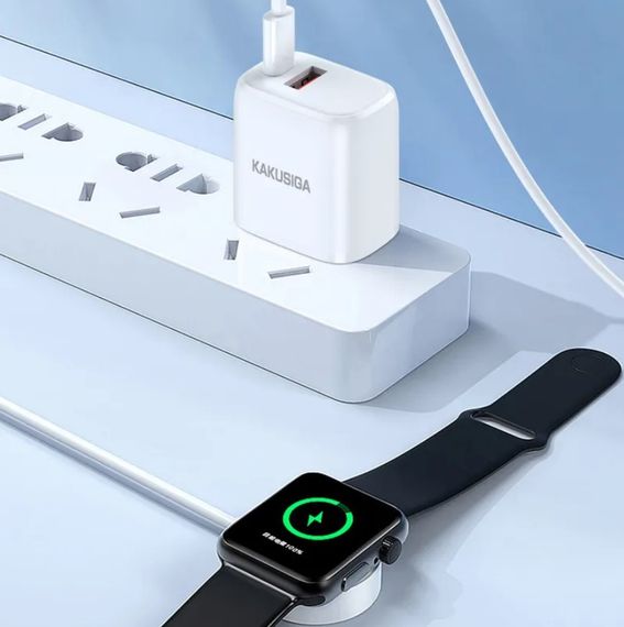 Зарядний пристрій, бездротова док-станція Kakusiga KSC-799 Type-C для Apple Watch 1-8 / SE / SE2 / Ultra | Зображення 1