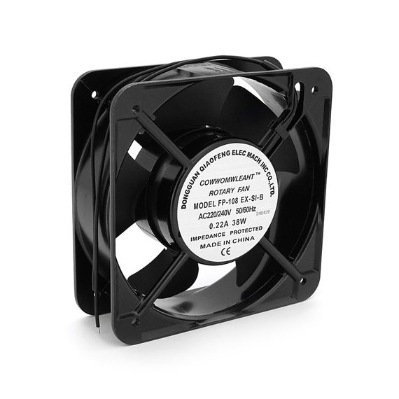 Кулер для охолодження серверних БП FP-108EX-S1-B DC sleeve fan 2pin під паяння - 150*150*50мм, 220V/0,22A, 2600об/хв, 38W