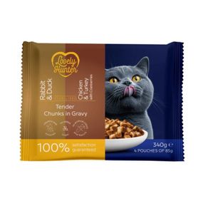 Набор влажного корма для стерилизованных котов Lovely Hunter Sterilised Cats Set, 85 гр х 4 шт