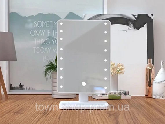 Зеркало косметическое настольное с LED подсветкой 22led 00032 8689 | Зображення 5