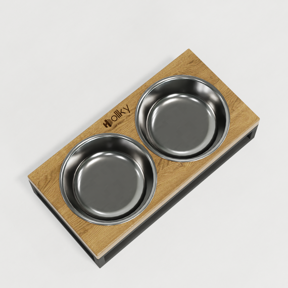 Миски на підставці для маленьких собак та котів Hollky Base XS (2 × 0,25 л) BXS-28145-GRNT | Зображення 6
