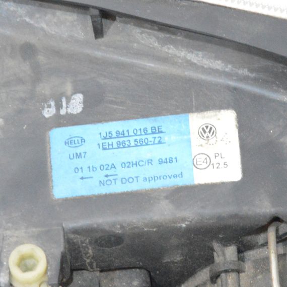 Фара права Volkswagen Bora I 1998-2005 Фара передня права Фольксваген Бора 1 1J5941016BE | Зображення 2
