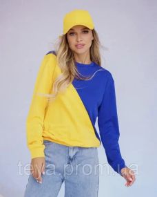 Толстовка цвет желтый/голубой размеры S, XL, L, M FI_005914