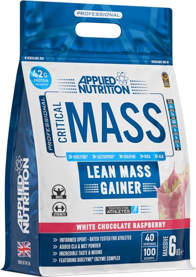 Гейнер Applied Nutrition CRITICAL MASS 6KG (WHITE CHOCOLATE &amp; RASPBERRY)
