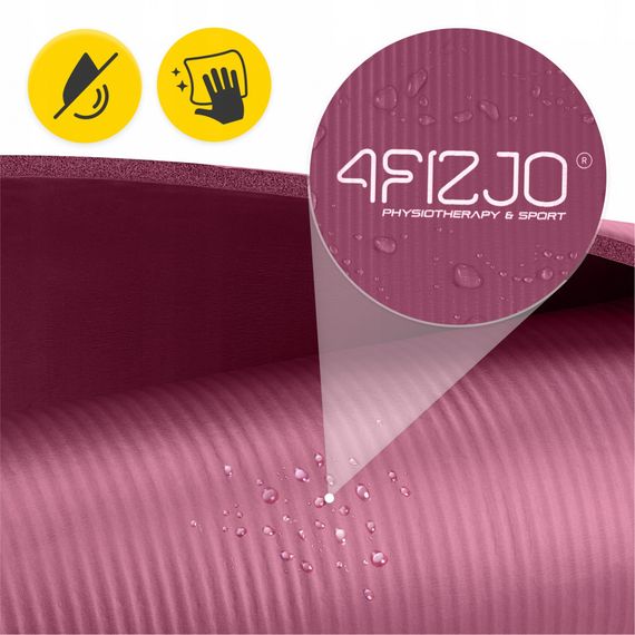 Килимок (мат) спортивний 4FIZJO NBR 180 x 60 x 1 см для йоги та фітнесу Burgundy (P-5905973406703) | Зображення 9