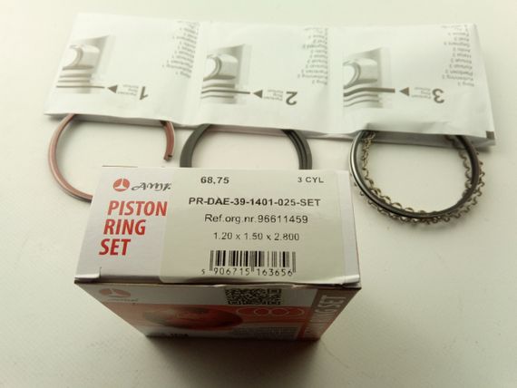 Кільця AMP Matiz 68,75 0.8 1-й ремонт (PR-DAE-39-1401-025-SET) 1,2x1,5x2,8 (96611459) | Зображення 1