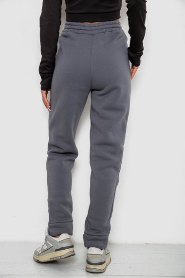 Спортивные штаны женские на флисе, цвет темно-серый, 238R58641-1 | Зображення 3
