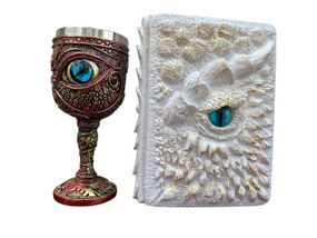 Подарунковий набір Келих 3D Око Blue і Блокнот 3D «Око Крижаного Хранителя»