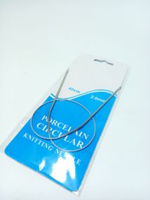 Спиці кругові 40см 2.0мм для ручного в'язання, полегшені, Porcelain circular