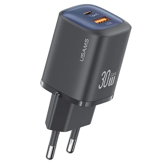 СЗУ Usams US-CC261 GaN JC Ser. 20W (2USB-C) + кабель Type-C to Type-C Black | Зображення 6