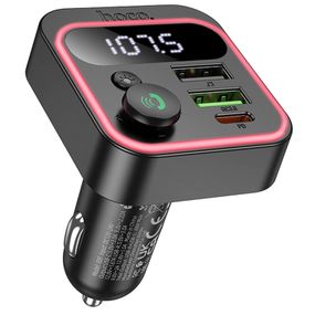 АЗП FM модулятор Hoco E85 Tiger PD20W+QC3.0 Black