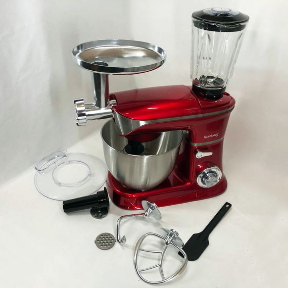 Багатофункціональний кухонний комбайн Rainberg RB-8080 Тістоміс, М'ясорубка, Блендер, Потужний блендер | Зображення 3