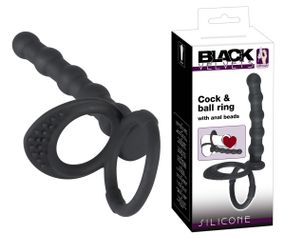 Насадка для подвійного проникнення - Black Velvets Cock & Ball Ring Sex Aura