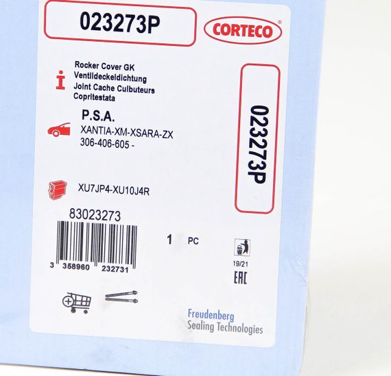 Прокладка клапанної кришки PSA 1.8i випуск, CORTECO (023273P) | Зображення 2