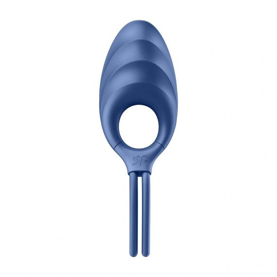 Регулируемое эрекционное кольцо Satisfyer Swordsman Camouflage с вибрацией, голубое sexstyle