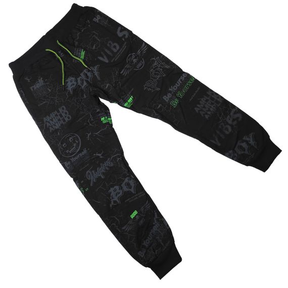 Спортивні стильні штани підліткові чоловічі Чорні 164 см ff