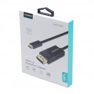 Кабель мультимедийный USB-C to DisplayPort 1.8m 4K 60Hz Choetech (XCP-1801BK) | Зображення 4